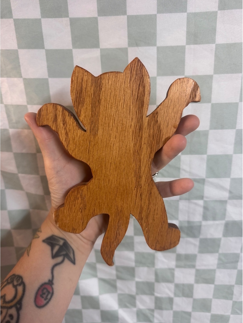 Handcrafted Wooden Cat Wall Decoration